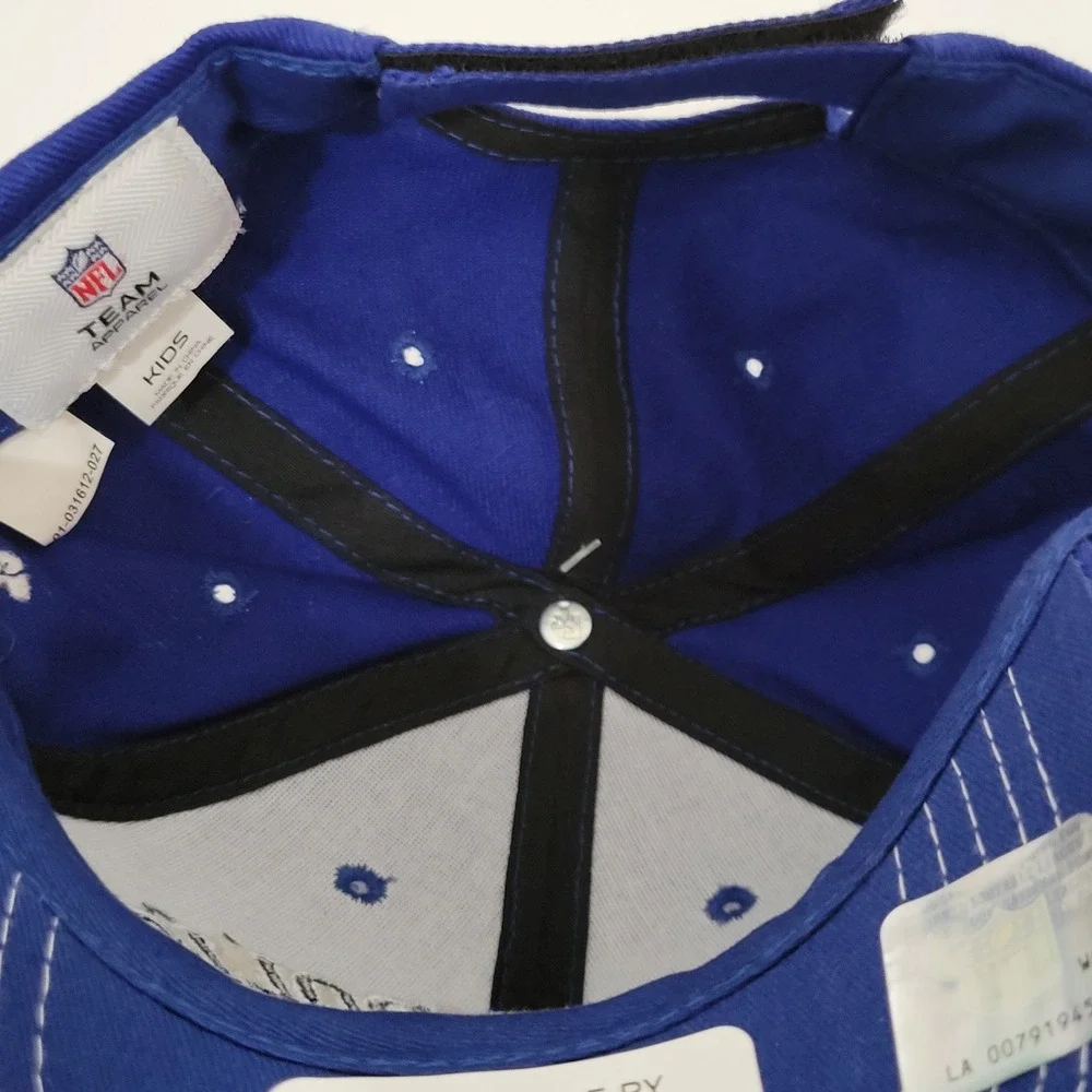 NFL Indianapolis Colts Hat Kids Adjustable Blue Embroidered Baseball Cap Toddler